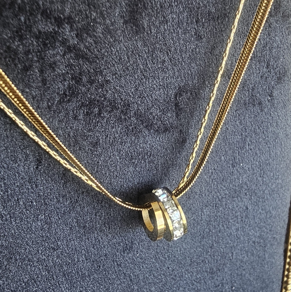 Elegant Stainless Steel Necklace with Pendant